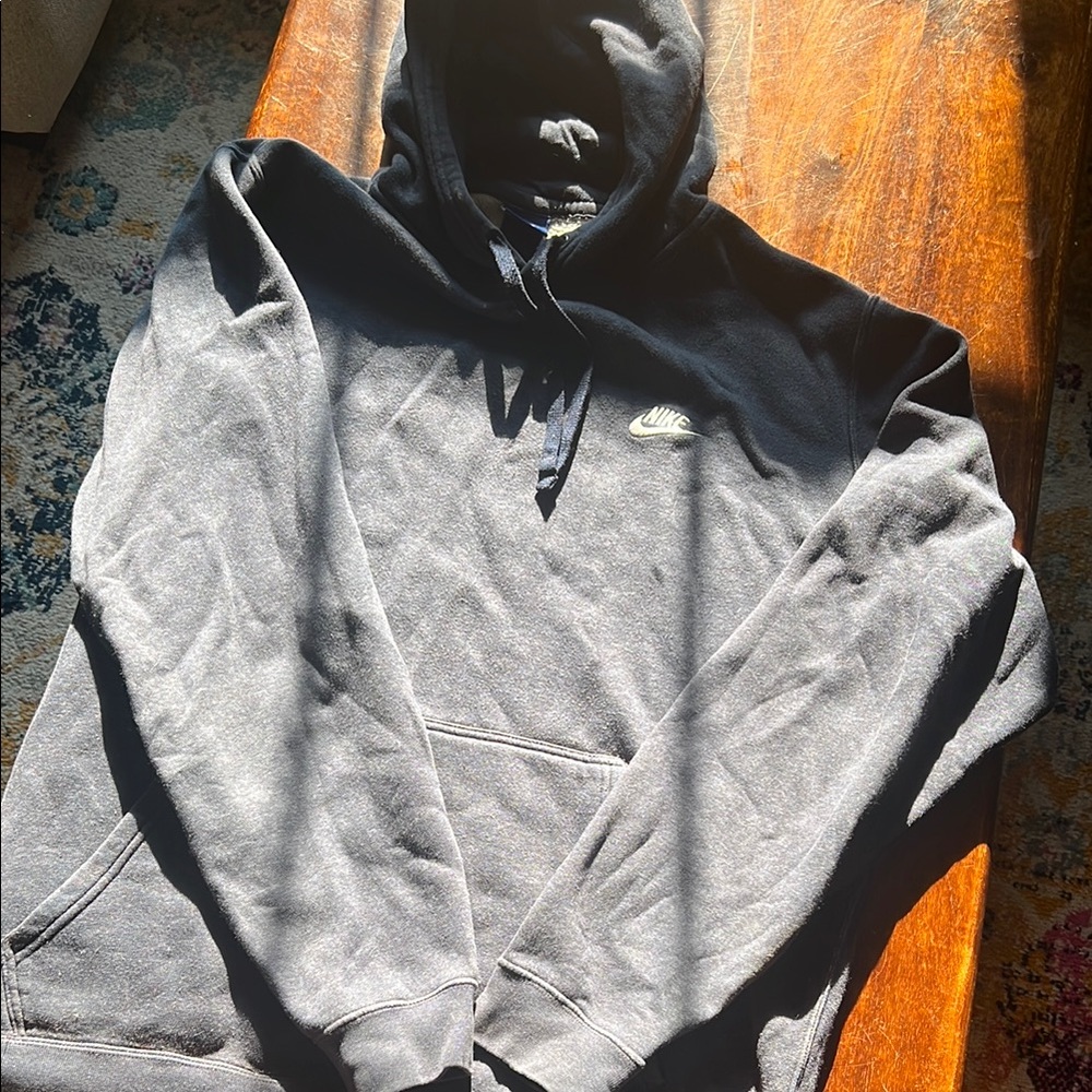 Nike Men's Blue Hooded Fleece Sweatshirt